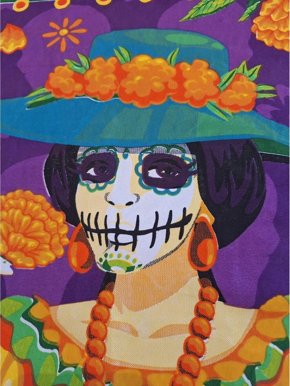 Halloween dias de los meurtos tablecloth celebration, decor.